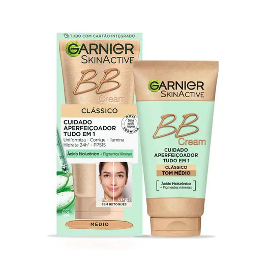 Garnier Skinactive Bb Cream Classic Medium Tone. All In One Feuchtigkeitscreme mit Farbe Spf15, 50Ml