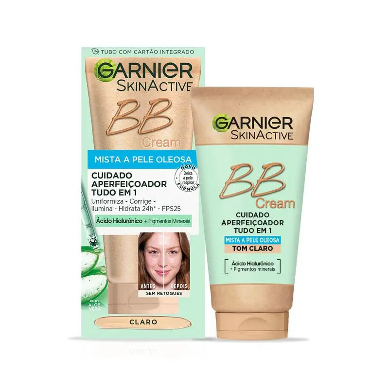 Garnier Skinactive Mattifying Bb Cream For Combination To Oily Skin Light Tone. All In One Feuchtigkeitscreme mit Farbe Spf 25, 50Ml