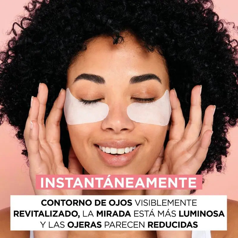 Garnier Tissue Mask Augenkontur-Reparaturmaske mit 1/2 Million probiotischer Fraktionen reduziert Mimikfalten