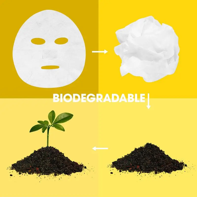 Garnier Tissue Gesichtsmaske mit Vitamin C und Hyaluronsäure. Intensiv mit Feuchtigkeit versorgte Haut und sichtbar mehr beleuchtet und glatter.