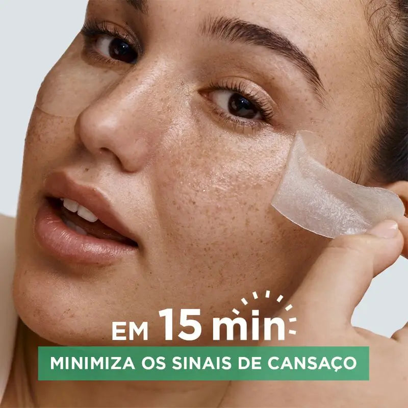 Garnier Tissue Mask Hyaluronic Cryo Jelly Anti-Müdigkeit Augenkontur Maske. 4% Glycerin + Menthol + Hyaluronsäure.