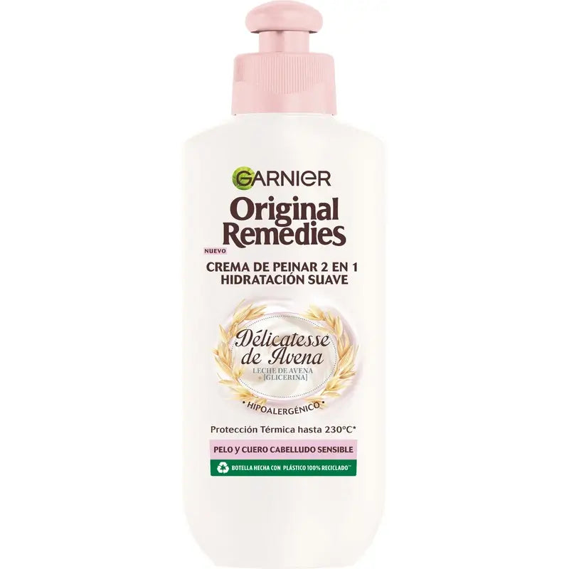 Garnier Ultra Doux 2 In 1 Sanfte Feuchtigkeits-Styling-Creme, 200 ml