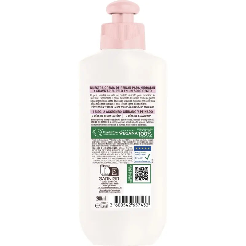 Garnier Ultra Doux 2 In 1 Sanfte Feuchtigkeits-Styling-Creme, 200 ml