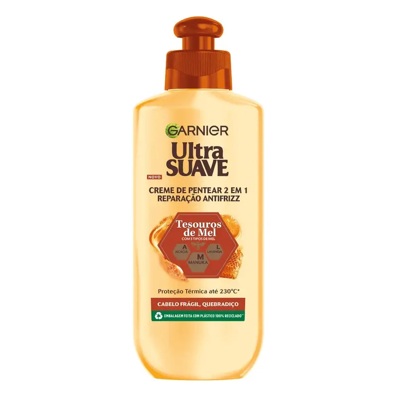 Garnier Ultra Doux 2 In 1 Anti-Frizz Repair Styling Creme, 200 ml