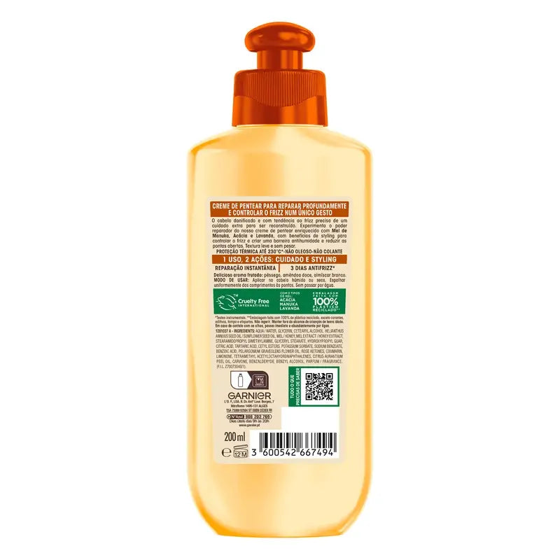 Garnier Ultra Doux 2 In 1 Anti-Frizz Repair Styling Creme, 200 ml