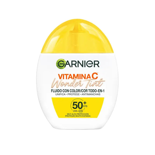 Garnier Uv täglicher Schutz Vitamin C Wonder Tint Spf50+, heller Farbton, 40 ml