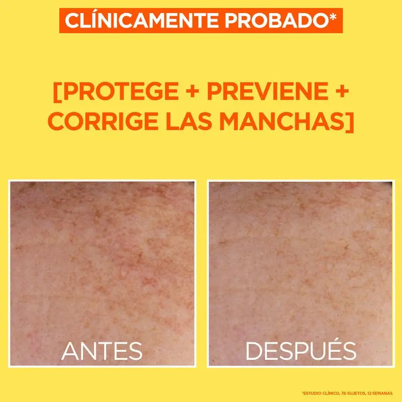 Garnier Vitamin C Unsichtbar Anti-Uv Tägliche Anti-Punkt Flüssigkeit Fps50+, 40 Ml