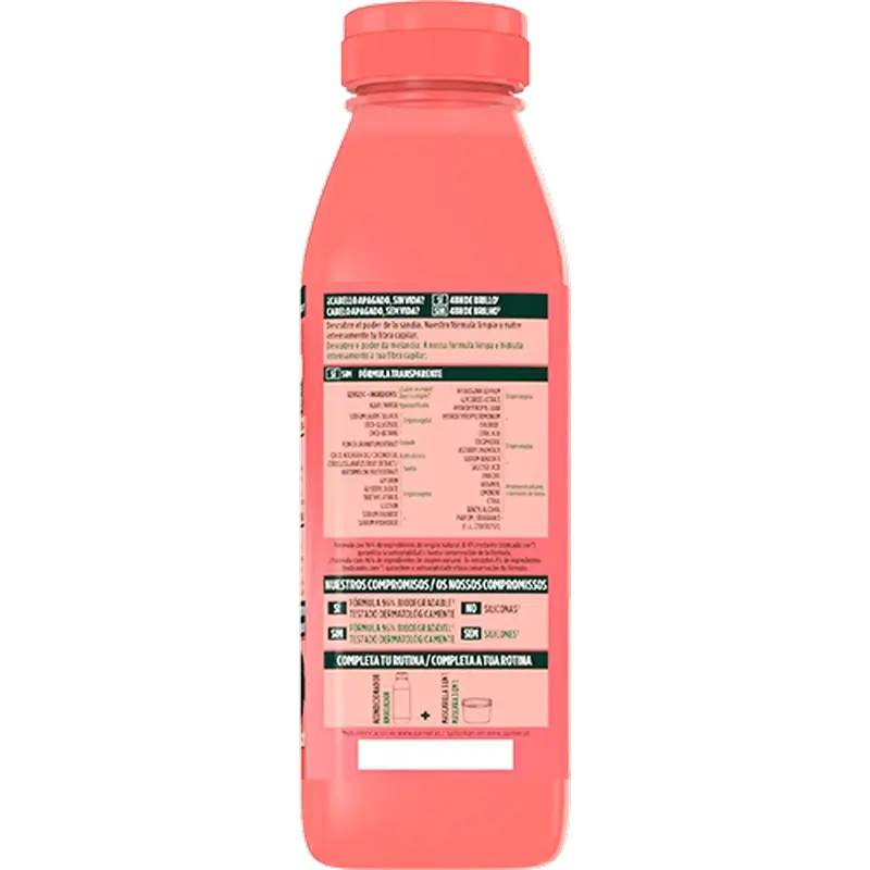 GarnierFructis Hair Food Wassermelone Revitalisierendes Shampoo für stumpfes, lebloses Haar 350 ml