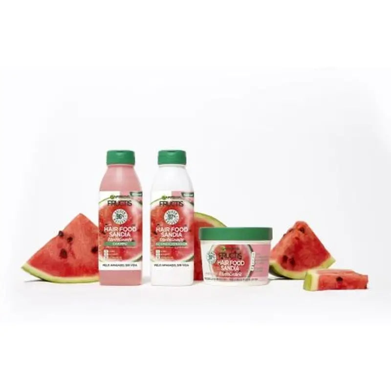 GarnierFructis Hair Food Wassermelone 3 In 1 Revitalisierende Maske für stumpfes, lebloses Haar 400 Ml