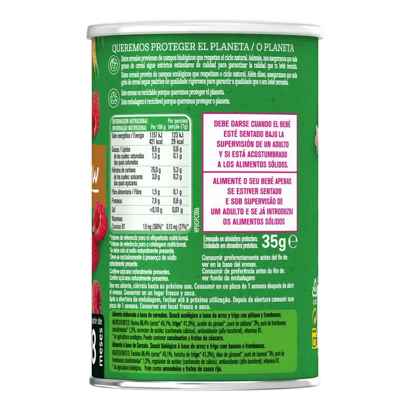 Gerber Puff Puff Bio Müsli & Himbeere Snack, 35 g