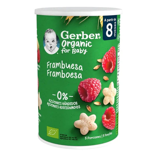 Gerber Puff Puff Bio Müsli & Himbeere Snack, 35 g