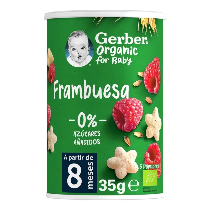 Gerber Puff Puff Bio Müsli & Himbeere Snack, 35 g