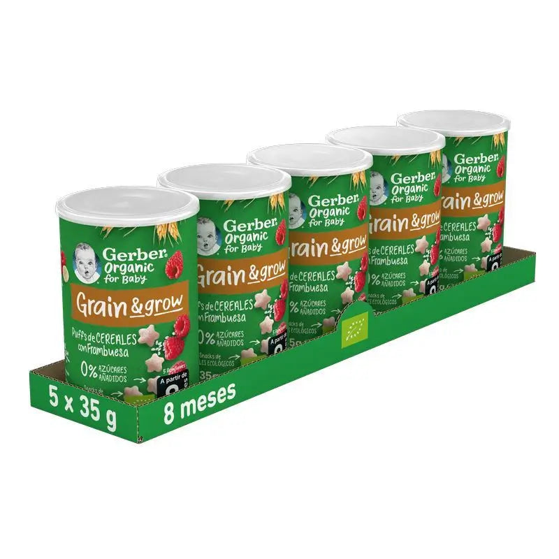 GERBER Bio Himbeer Müsli Snack Pack , 35g x 5 Stück