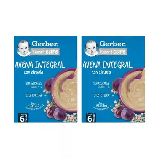 Gerber Brei Haferflocken & Pflaume, 2X250 Gr