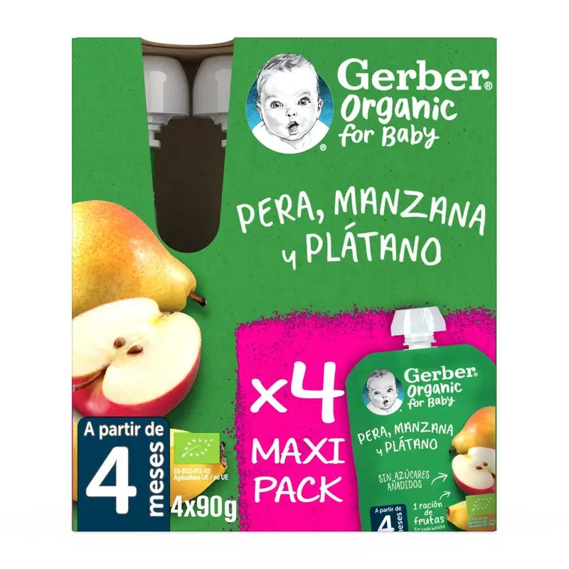 GERBER Pouch Bio Multipack Birne, Apfel, Banane