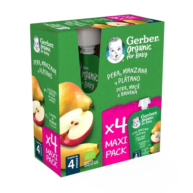 GERBER Pouch Bio Multipack Birne, Apfel, Banane