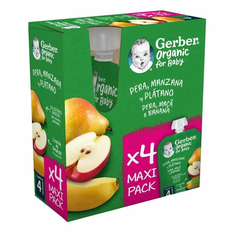 GERBER Pouch Bio Multipack Birne, Apfel, Banane