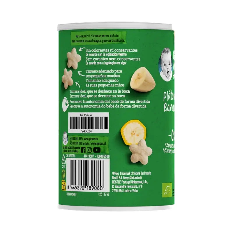 Gerber Snacks Bio-Bananen-Müsli-Snacks, 35g
