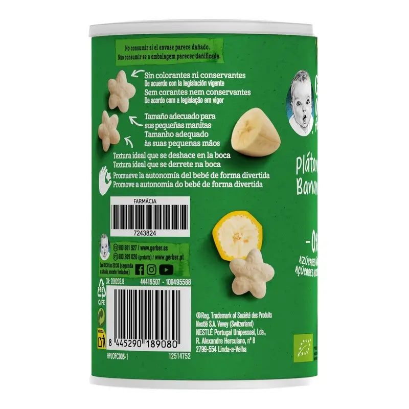 Gerber Snacks Bio-Bananen-Müsli-Snacks, 35g