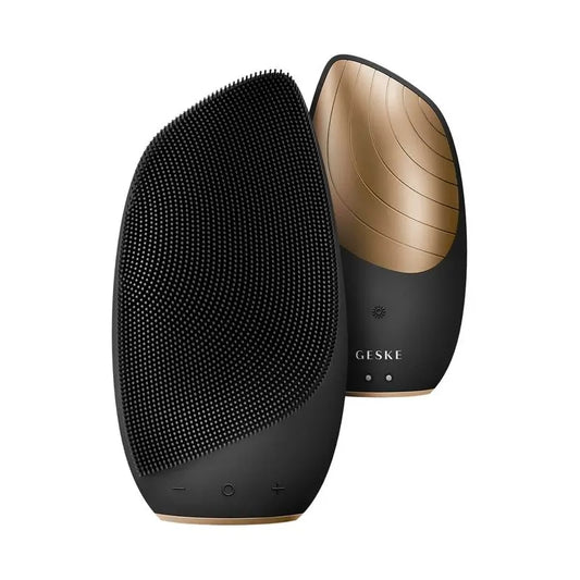 Geske Thermal Sonic Facial Brush - 6 In 1 - Black Gold