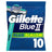 Gillette Blue Ii Plus Slalom Einwegrasierer, 10 Stück.