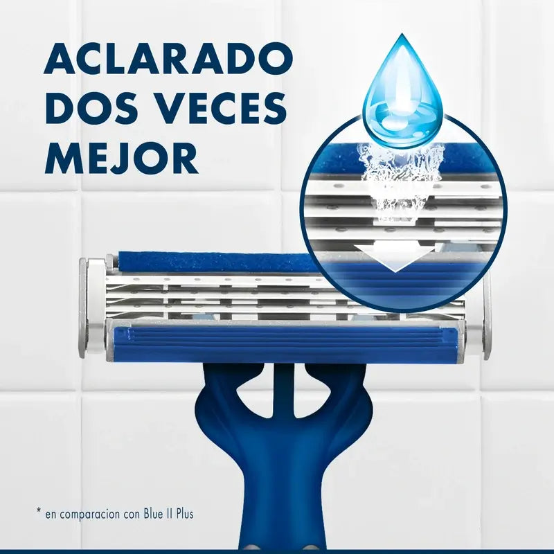 Gillette Blue3 Smooth 8+4 Einwegrasierer für Männer 40° schwenkbarer Kopf & Gleitstreifen , 12 Stück.