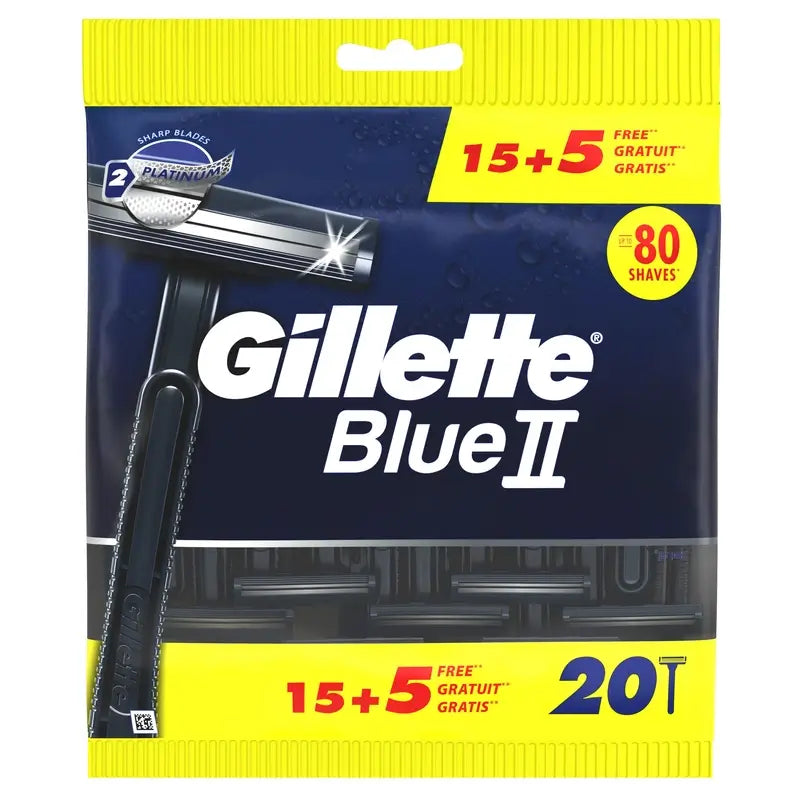 Gillette Blueii Einwegrasierer für Männer, 20 Stück.