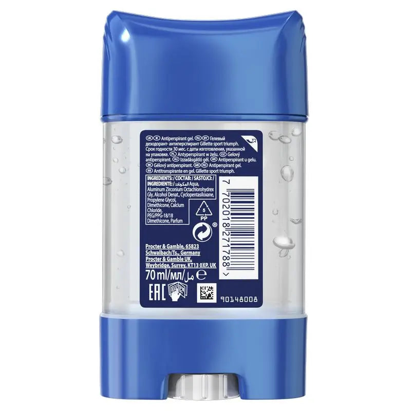 Gillette Deodorant Clear Anti-Schweiß-Gel Triumph Sport 70Ml