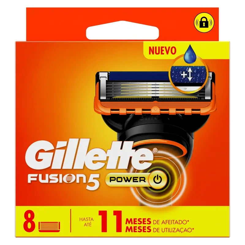 Gillette Fusion5 Power, Rasierer-Nachfüllpackung, 8 Stück.