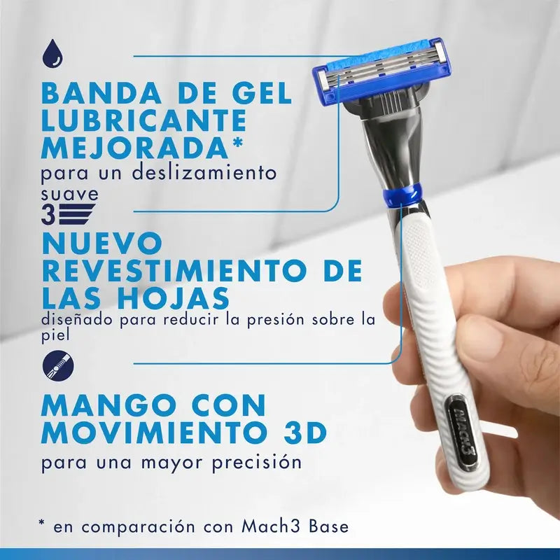 Gillette Mach3 Turbo Rasierer für Männer, 4 Stück.