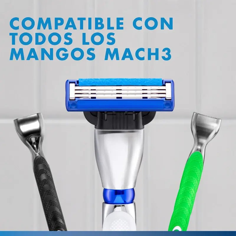 Gillette Mach3 Turbo Rasierer für Männer, 4 Stück.