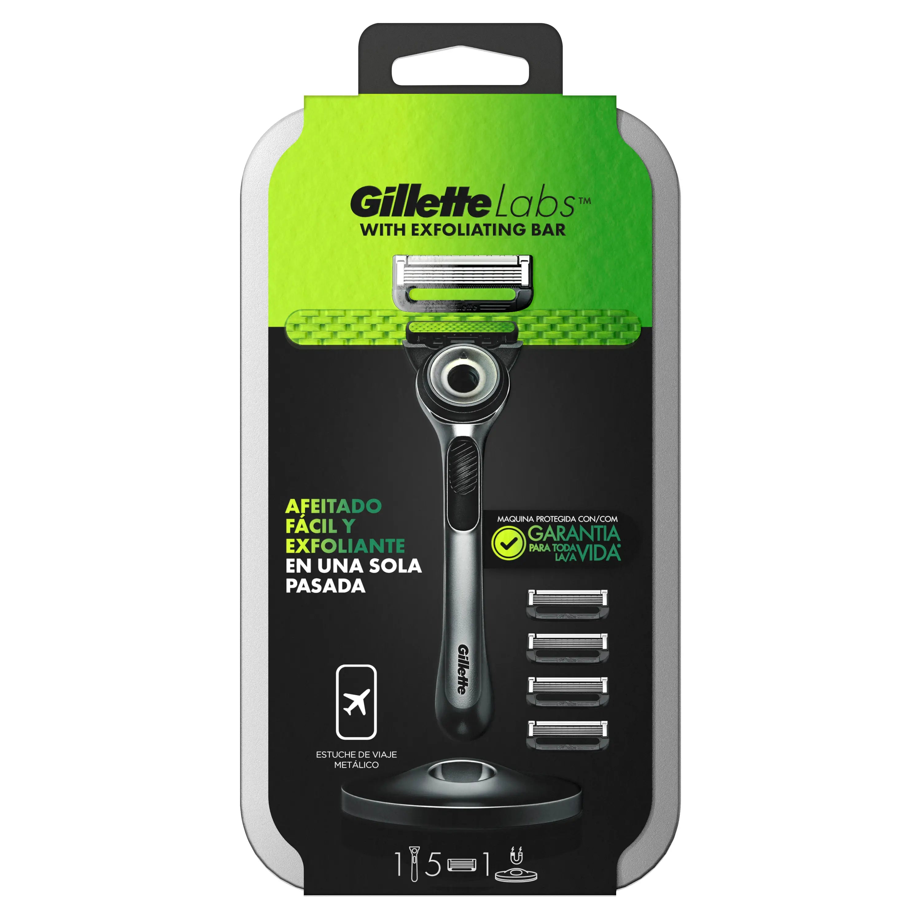 Gillette Labs Rasierer mit Peeling Stick + 5 Nachfüllpackungen