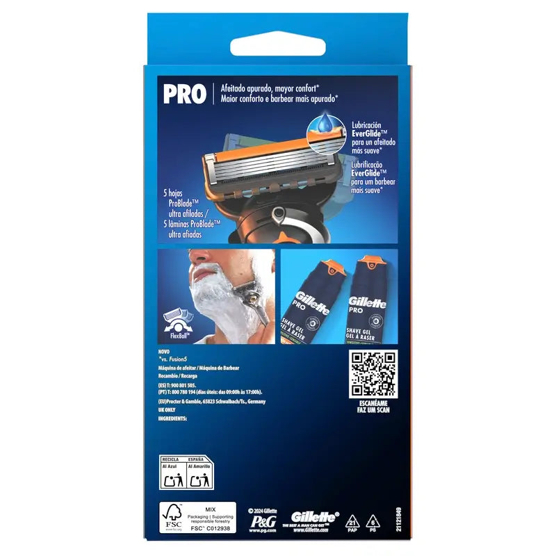 Gillette Proglide Herren-Rasierer, 1 Griff + 1 Nachfüllpackung