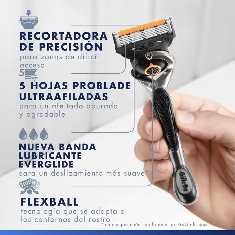 Gillette Proglide Herren-Rasierer, 1 Griff + 1 Nachfüllpackung