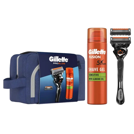 Gillette Proglide Pack mit Rasierer + 1 Nachfüllpackung + Gel