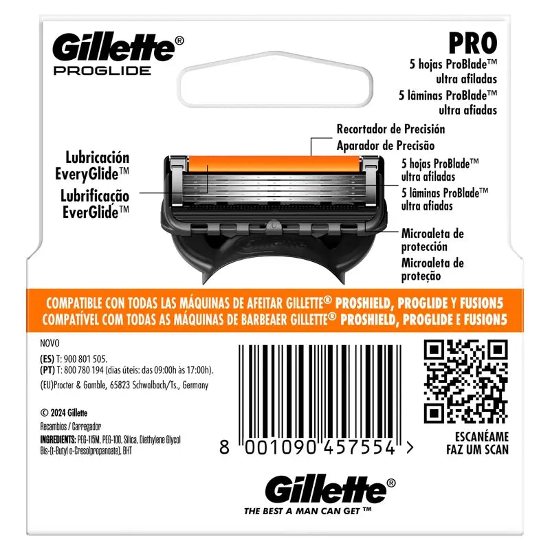 Gillette Proglide Power Rasierer für Männer Nachfüllpackungen, 3 Stk.