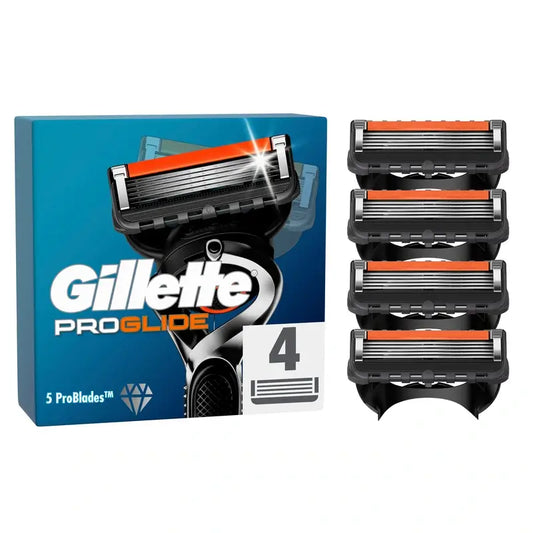 Gillette Proglide Rasierer-Nachfüllpackungen für Männer, 4 Stück.