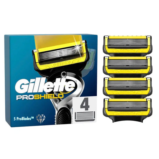 Gillette Proshield Rasierer-Nachfüllpackungen für Männer, 4 Stück.