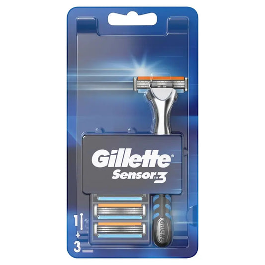 Gillette Sensor3 Rasierer für Männer, 3 Stück.