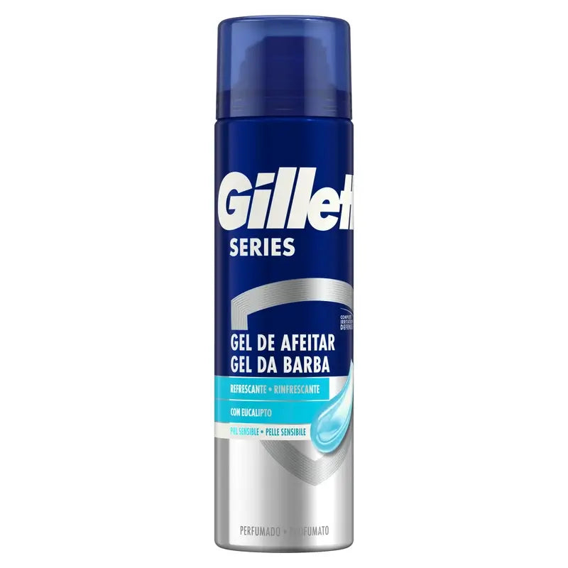 Gillette Series Erfrischendes Eukalyptus-Rasiergel für Männer, 200 ml