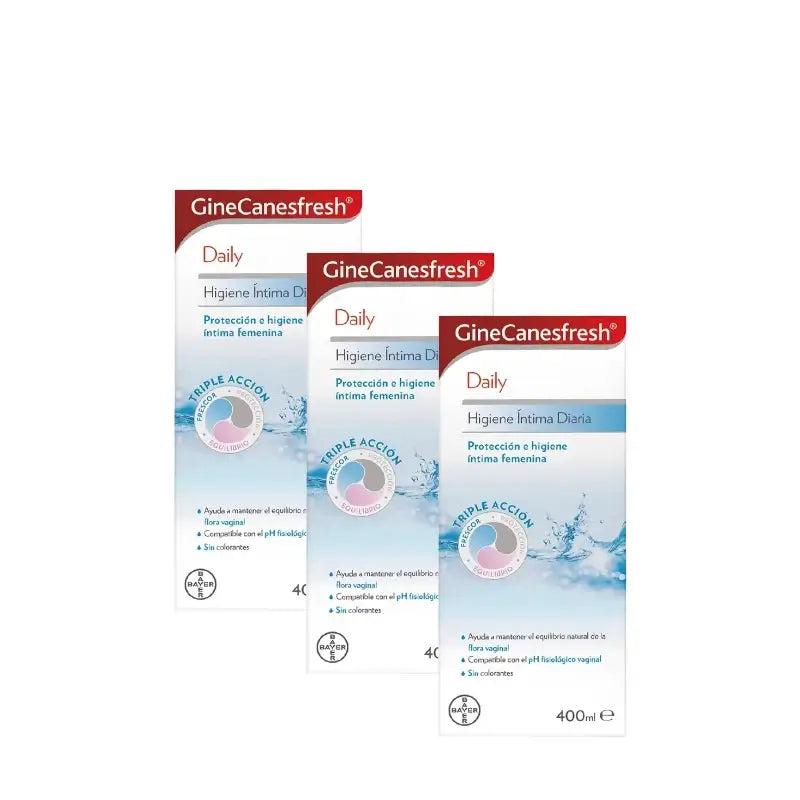 Ginescanes GineCanesfresh Gel für die tägliche Intimhygiene, 3er-Pack à 400 ml