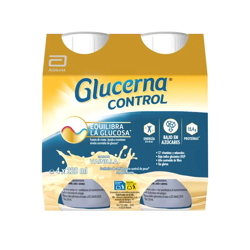 Glucerna Control Vanille-Geschmack, 4 Flaschen x 220 ml