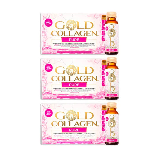 Gold Collagen Pur, Packung 3 x 10 Ampullen