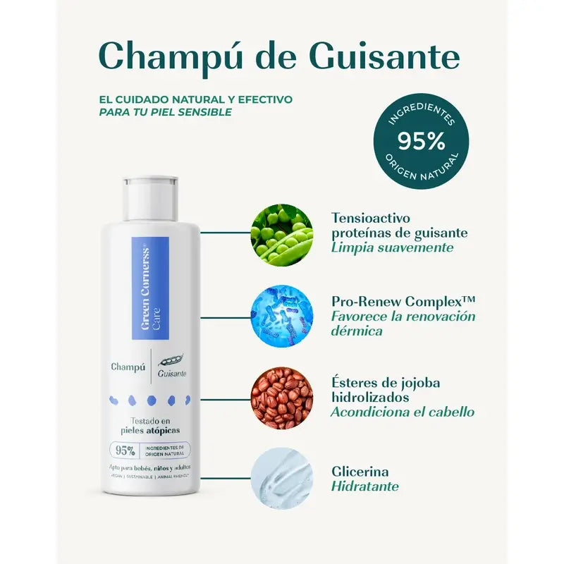 Green Cornerss Erbsen-Shampoo, 300 ml