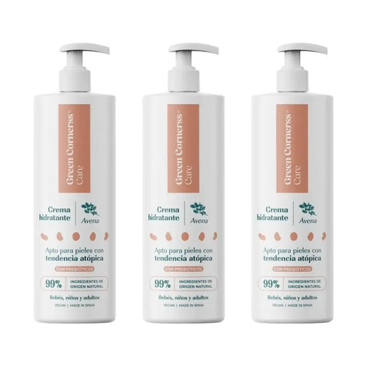 Green Cornerss Haferflocken Feuchtigkeitscreme, 3 x 280 ml