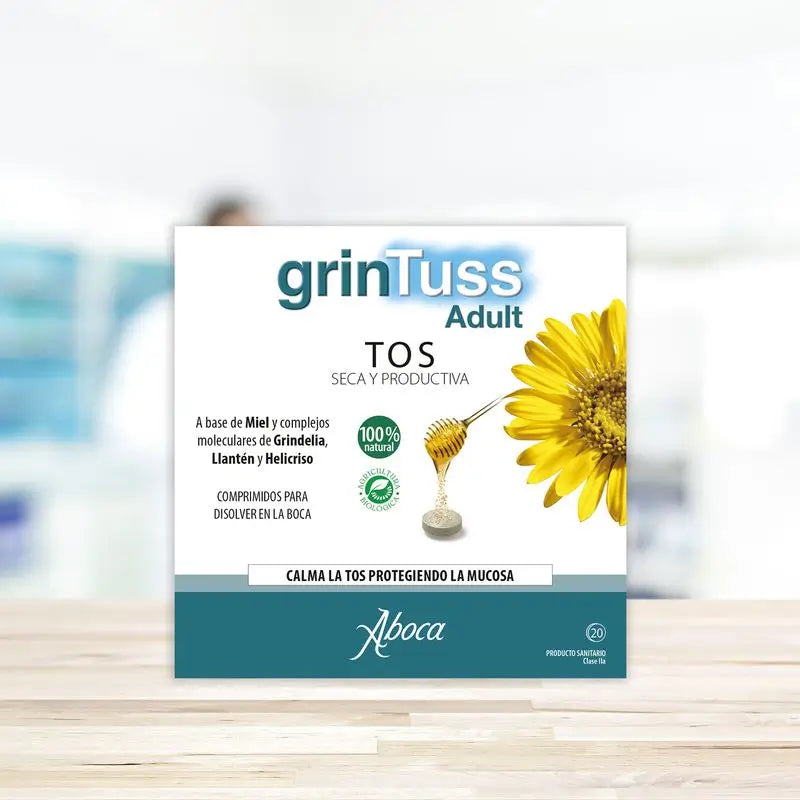 Aboca Grintuss Adult Trockener und produktiver Husten, 20 Tabletten