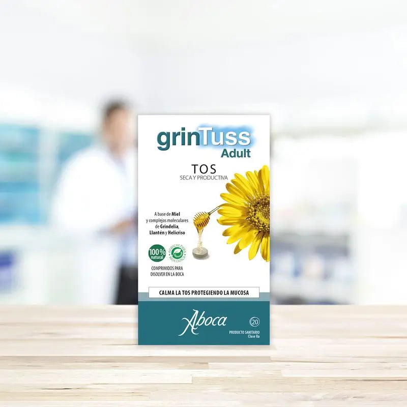 Aboca Grintuss Adult Trockener und produktiver Husten, 20 Tabletten