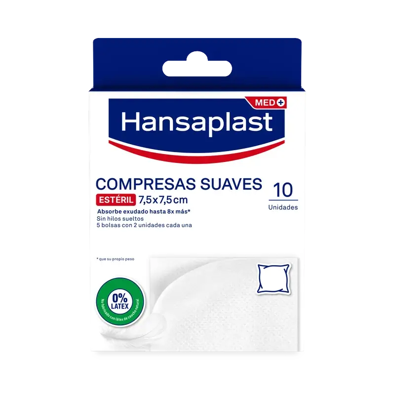 Hansaplast HP Weiche Pflaster 7,5 × 7,5 cm, 10 Stück