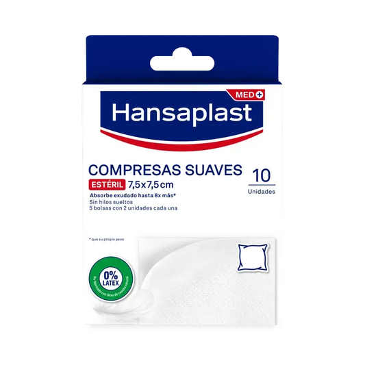 Hansaplast HP Weiche Pflaster 7,5 × 7,5 cm, 10 Stück