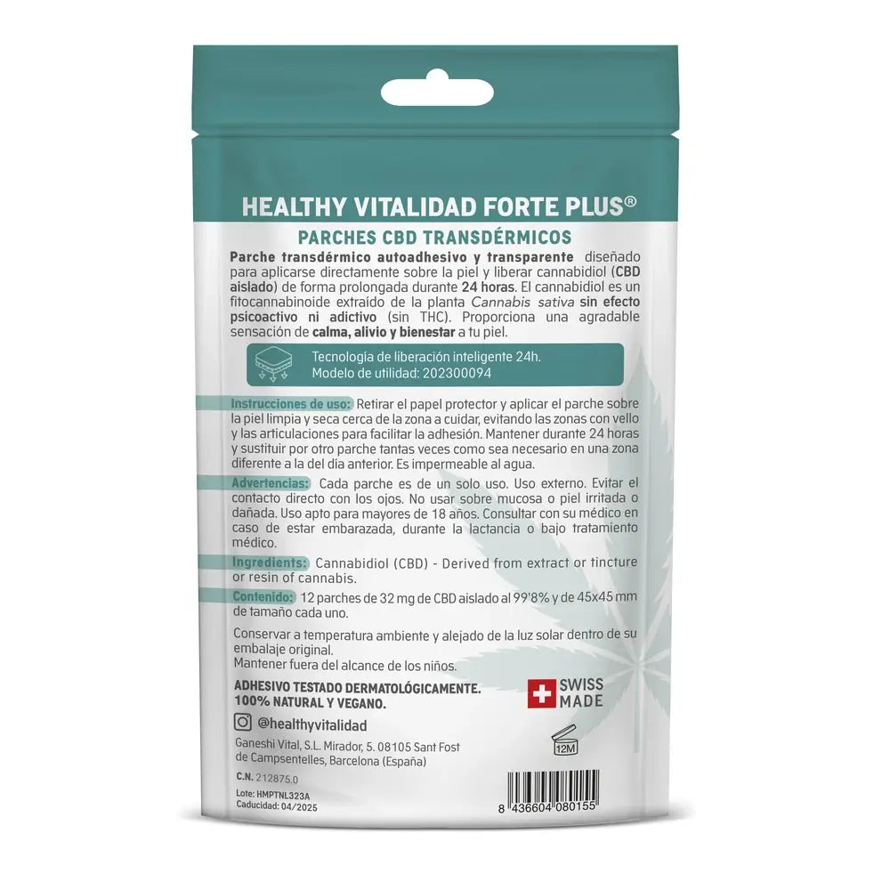 Gesundes Vitalidad Forte Plus Gesundes Vitalidad Forte Plus Cbd-Pflaster 12Ud.